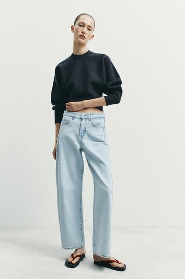 JEANS Z1975 TIRO ALTO COSTURAS DELANTERAS - Azul claro de Zara
