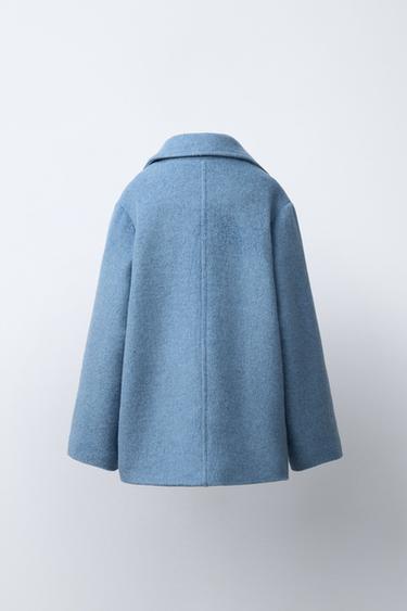 MANTEAU EN LAINE - Bleu clair de Zara - Image 3