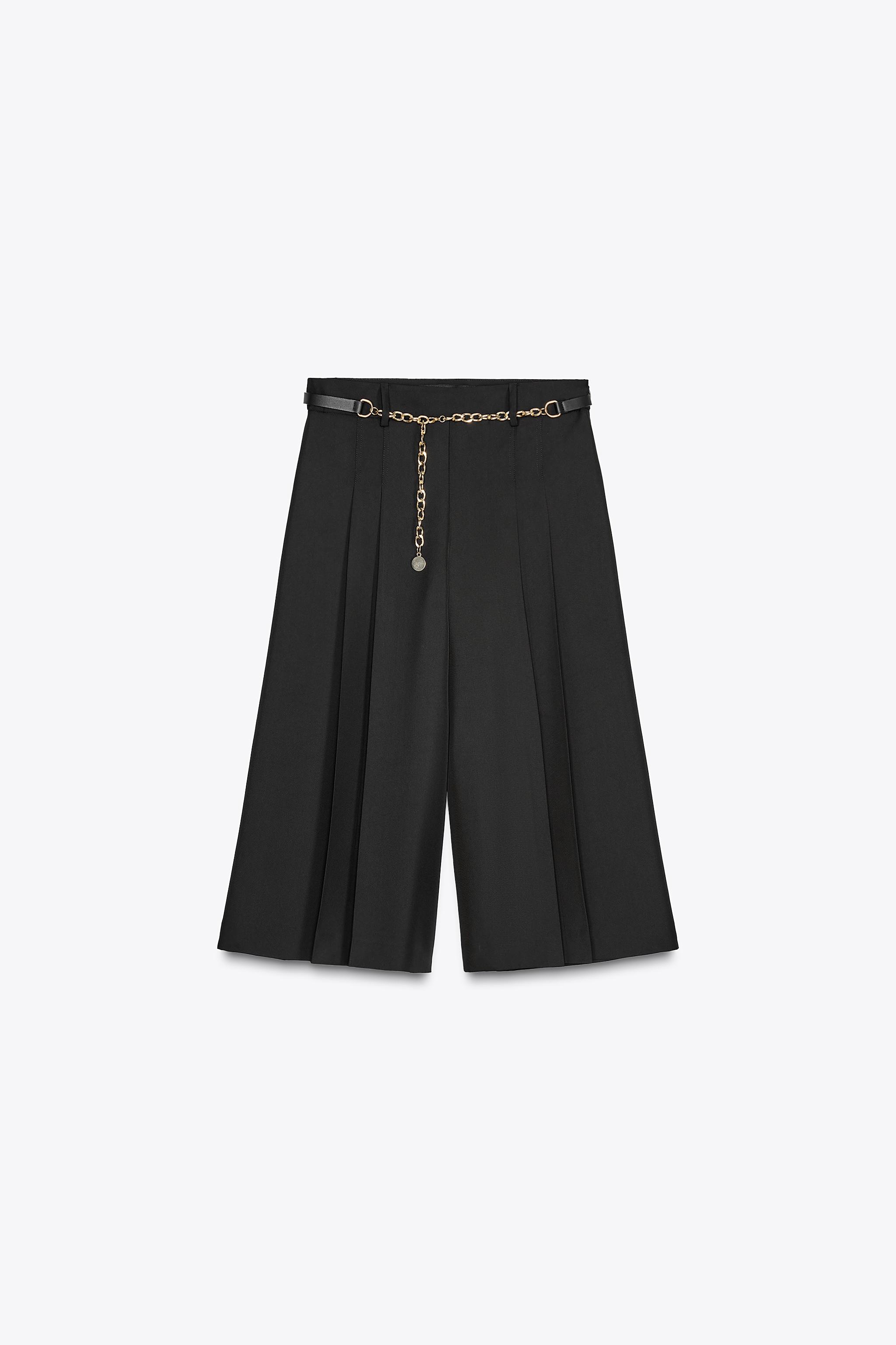 CHAIN BELT LONG SHORTS - Black | ZARA Canada