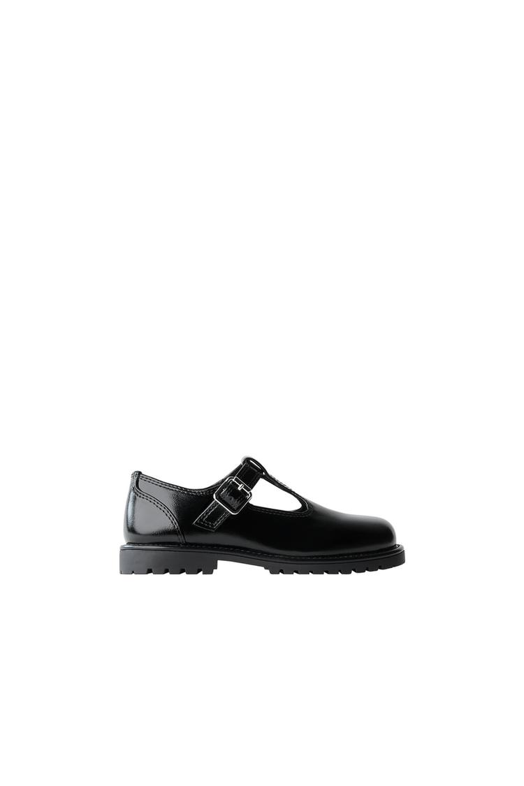 T-STRAP SHOES — Black