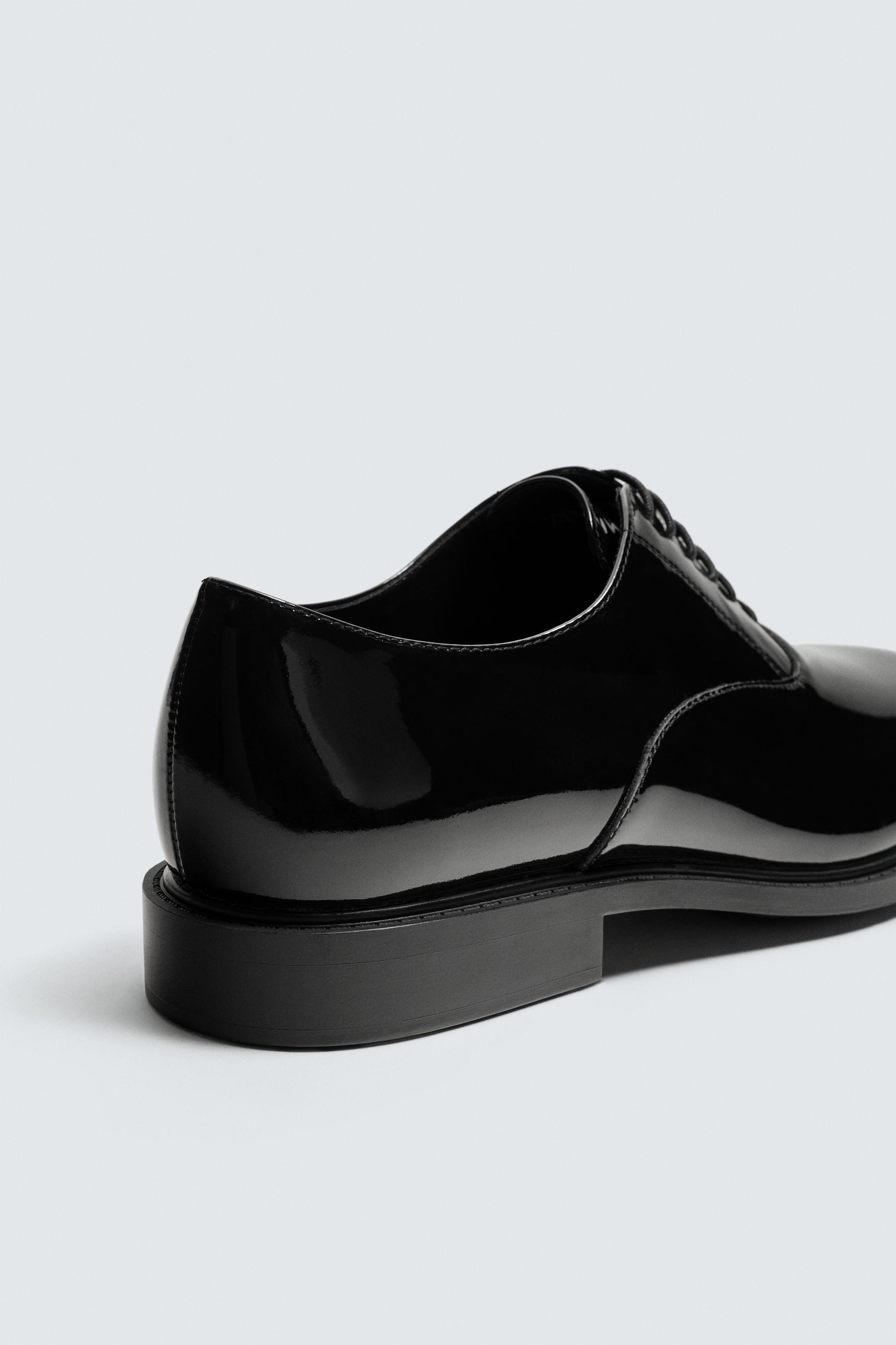 PATENT LEATHER EFFECT DRESS SHOES