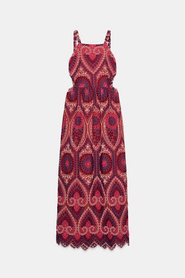 DRESS WITH CUTWORK EMBROIDERY - Multicoloured by Zara - Image 0
