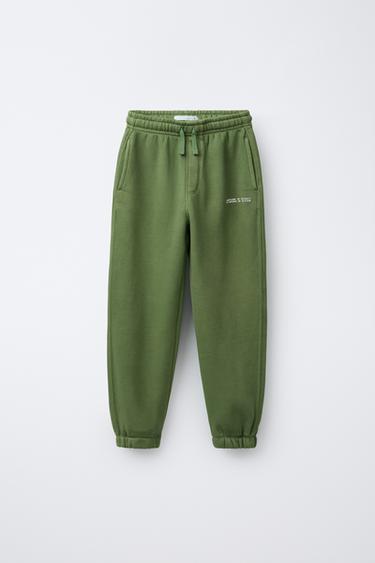 GARMENT DYE SWEATSHIRT AND JOGGERS SET - Green by Zara - Image 3