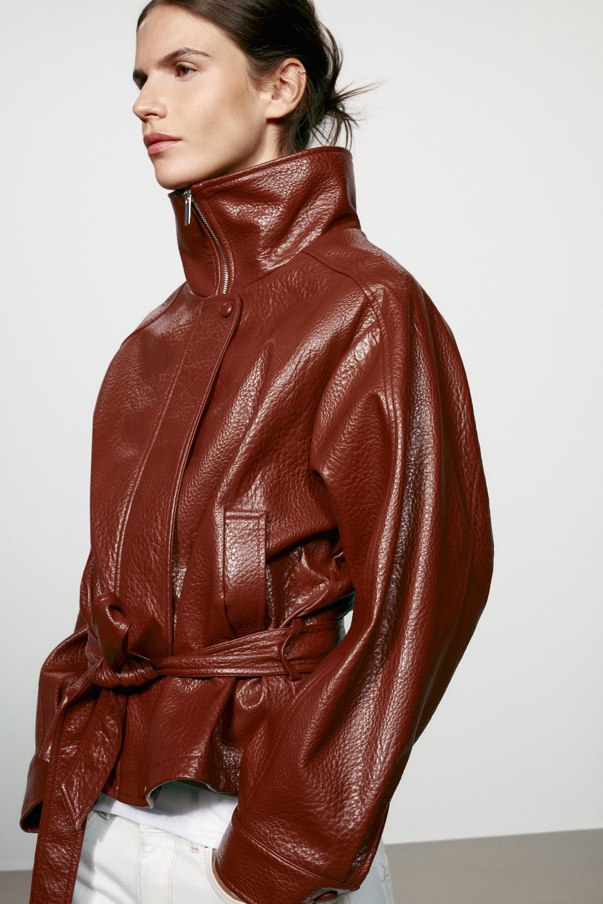 BLOUSON EN MATIÈRE SYNTHÈTIQUE CINTURÓN