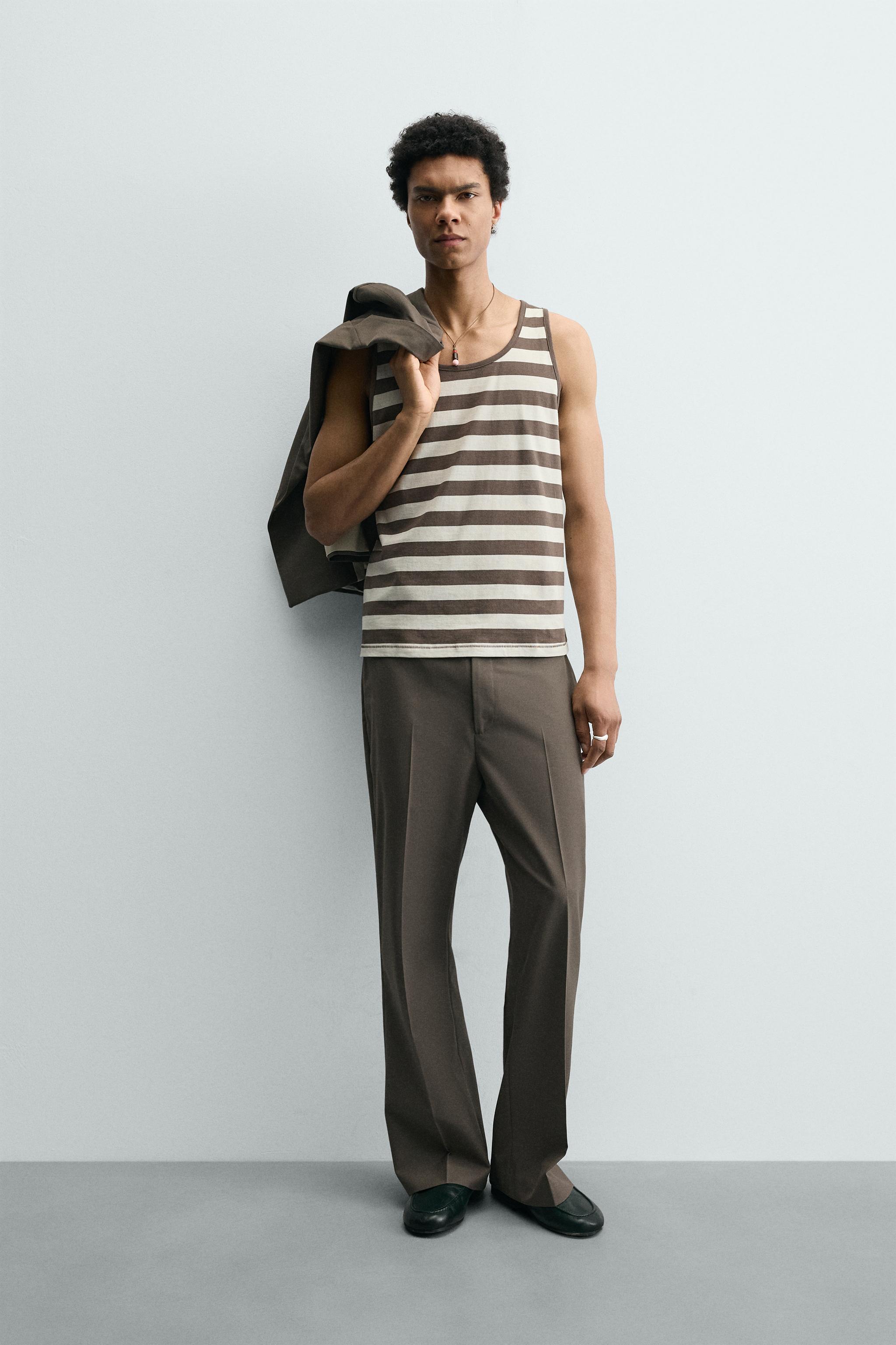 CLANE PILE FLARE TANK TOPS ブラウン サイズ1 CLANE - パイル フレアショートトップス - PILE FLARE TANK TOPS