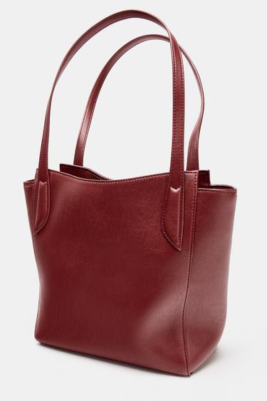 MINI SAC SHOPPER AVEC DÉTAIL SUR LES ANSES - Rouge de Zara - Image 2