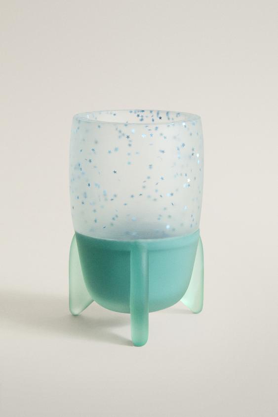 VERRE PORTE-BROSSES À DENTS ENFANT NAVETTE SPATIALE - Bleu de Zara - Image 0