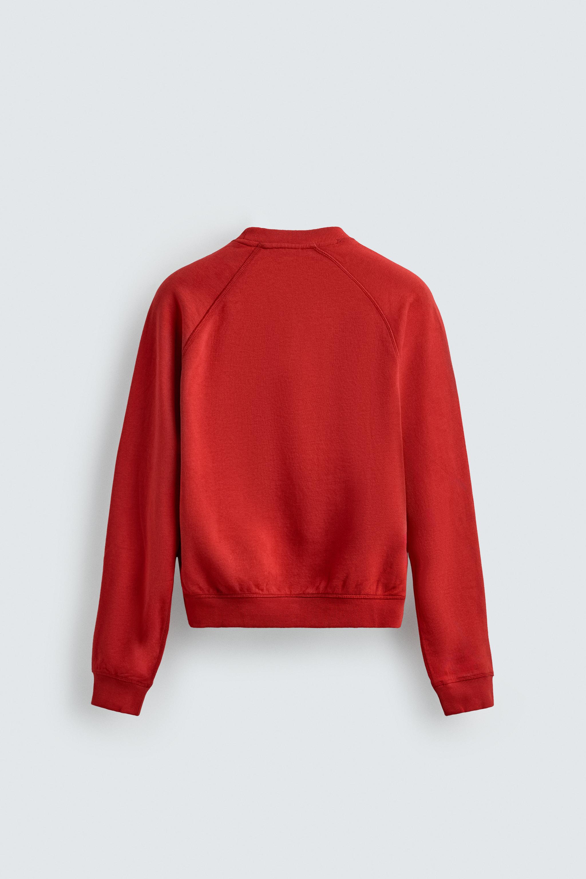 AARON LEVINE x ZARA ウォッシュ加工クルーネックスウェットシャツ 