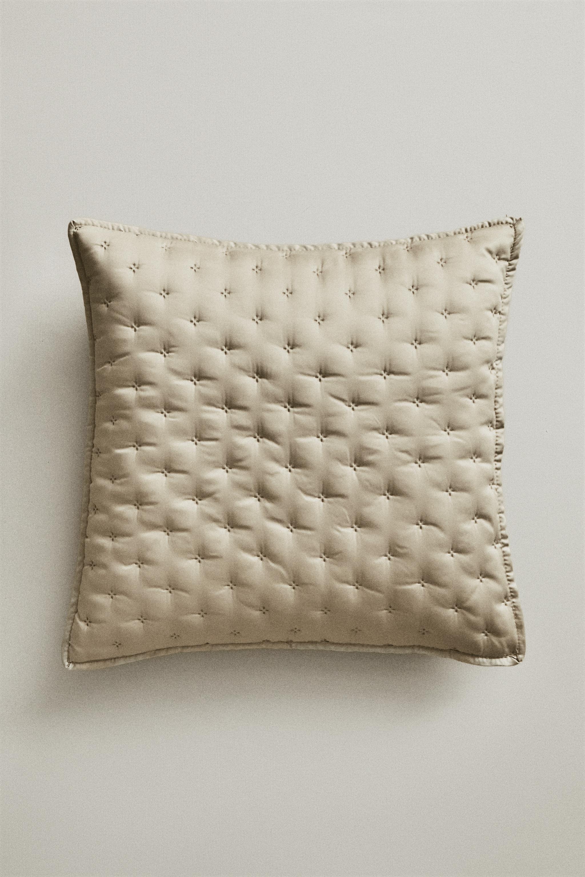 HOUSSE DE COUSSIN ÉDREDON UNI NŒUDS
