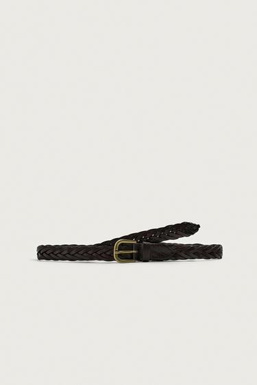 AARON LEVINE X ZARA BRAIDED LEATHER BELT - Brown by Zara
