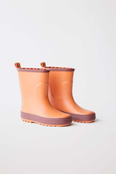 BOTTES DE PLUIE COULEUR BLOCK - Orange de Zara