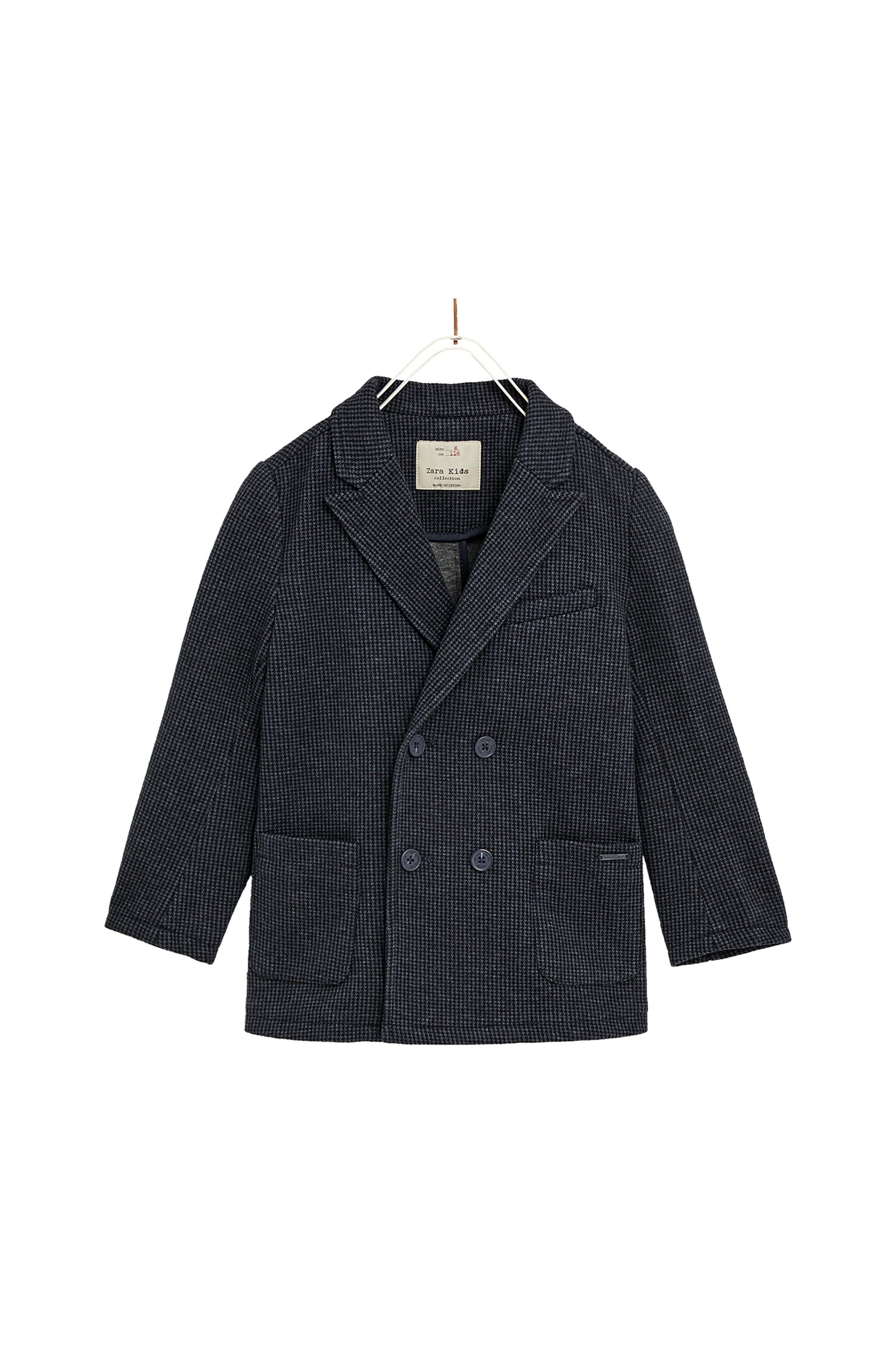 ZARA KIDS BOYS NAVY TEXTURED SUIT SET POCKET SQUARE SIZE 4 104CM