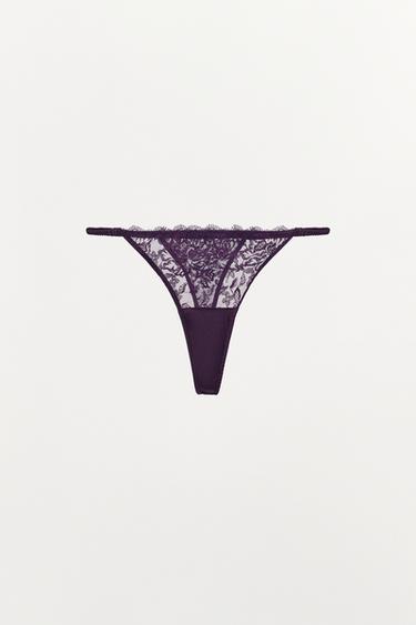 TANGA ENCAJE - Violeta de Zara