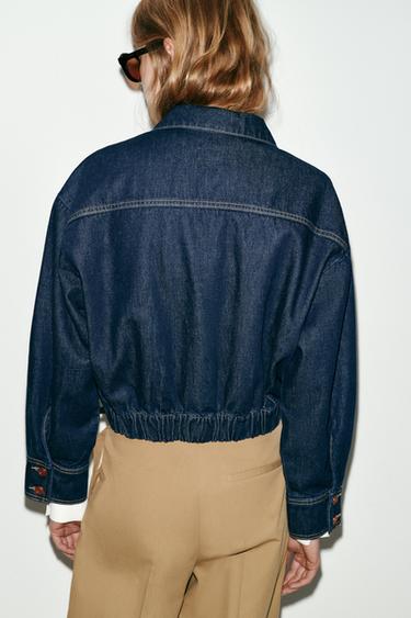 BLOUSON BOMBER EN DENIM Z1975 - Bleu de Zara - Image 3