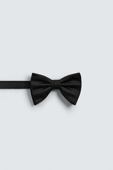 NŒUD PAPILLON BASIQUE 100% SOIE - Noir de Zara