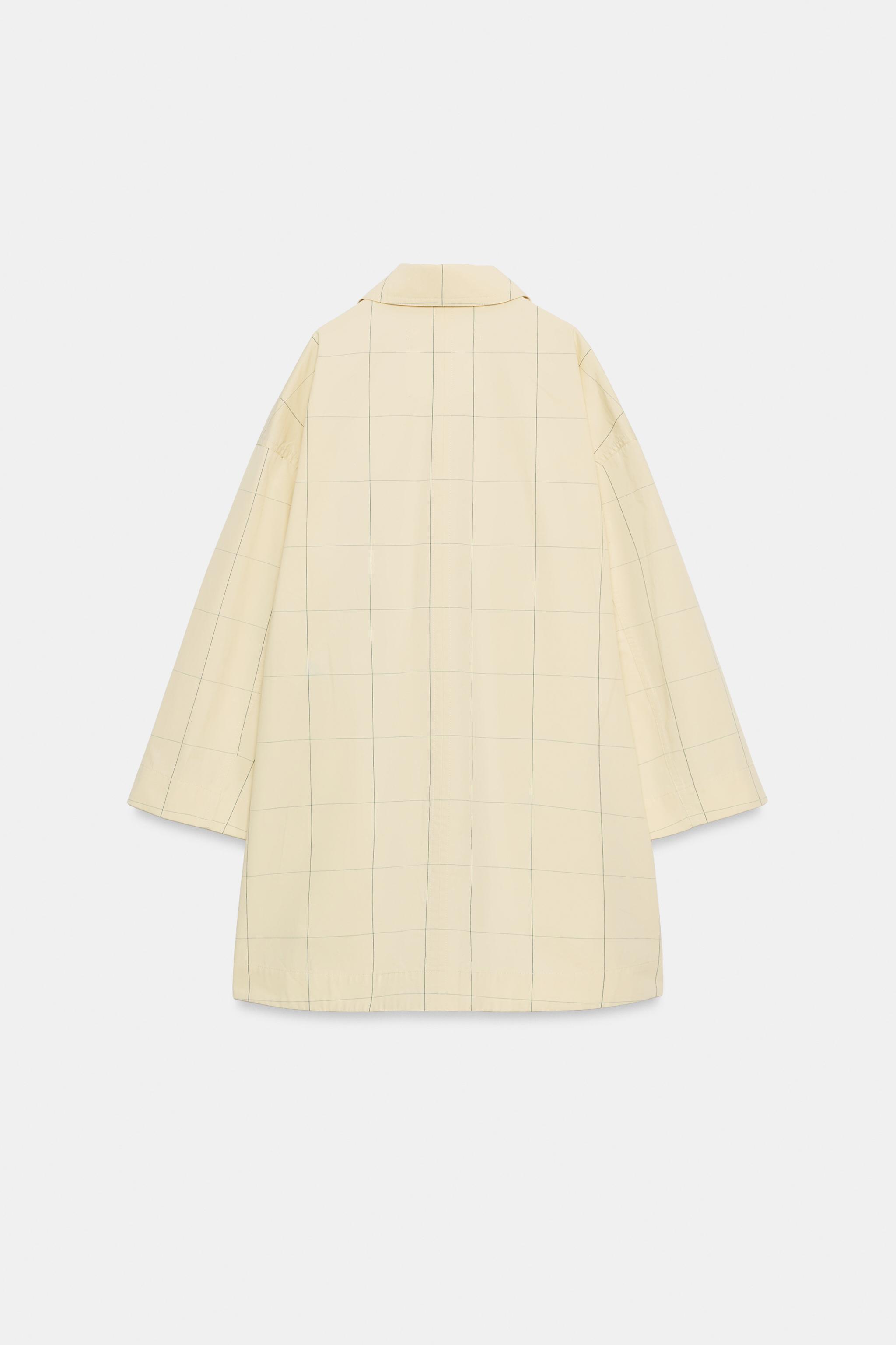 ZW COLLECTION PLAID TRENCH COAT