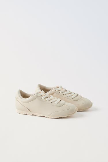 THIN SOLE SNEAKERS - Ecru White by Zara