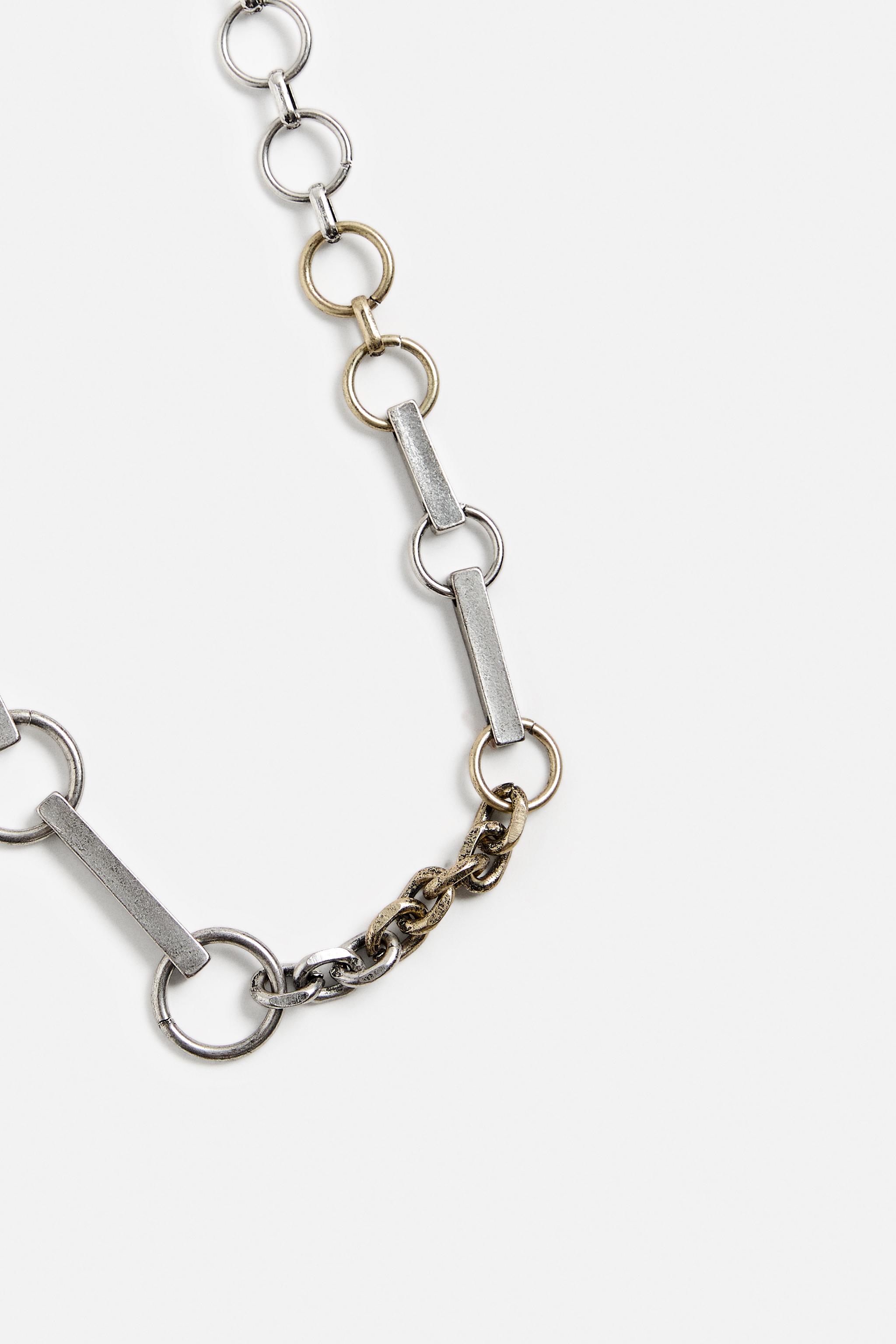 【ZARA】LIMITED EDITION コンビメタルネックレス 1330/506/851 CONTRASTING COMBINATION NECKLACE LIMITED EDITION - Matte
