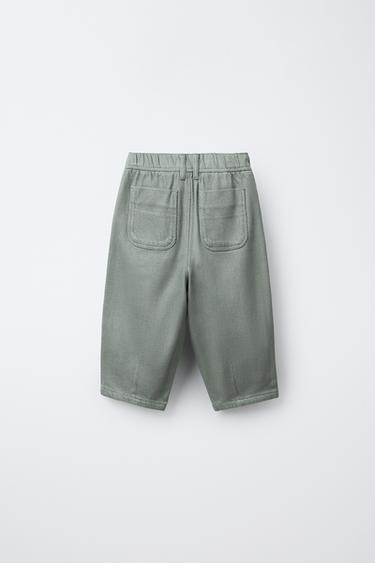 SOFT-TOUCH PLEATED TROUSERS - Sea green by Zara - Image 1