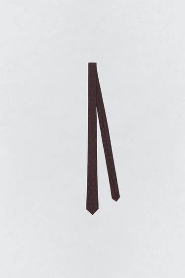 SOSHIOTSUKI x ZARA SILK TIE - Brown by Zara - Image 3