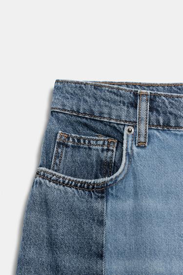 JEAN ZW COLLECTION BARREL PATCHWORK TAILLE NORMALE - Bleu de Zara - Image 6