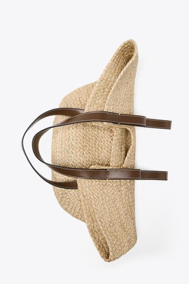 BRAIDED SHOPPER BAG - Dark tan de Zara - Image 6