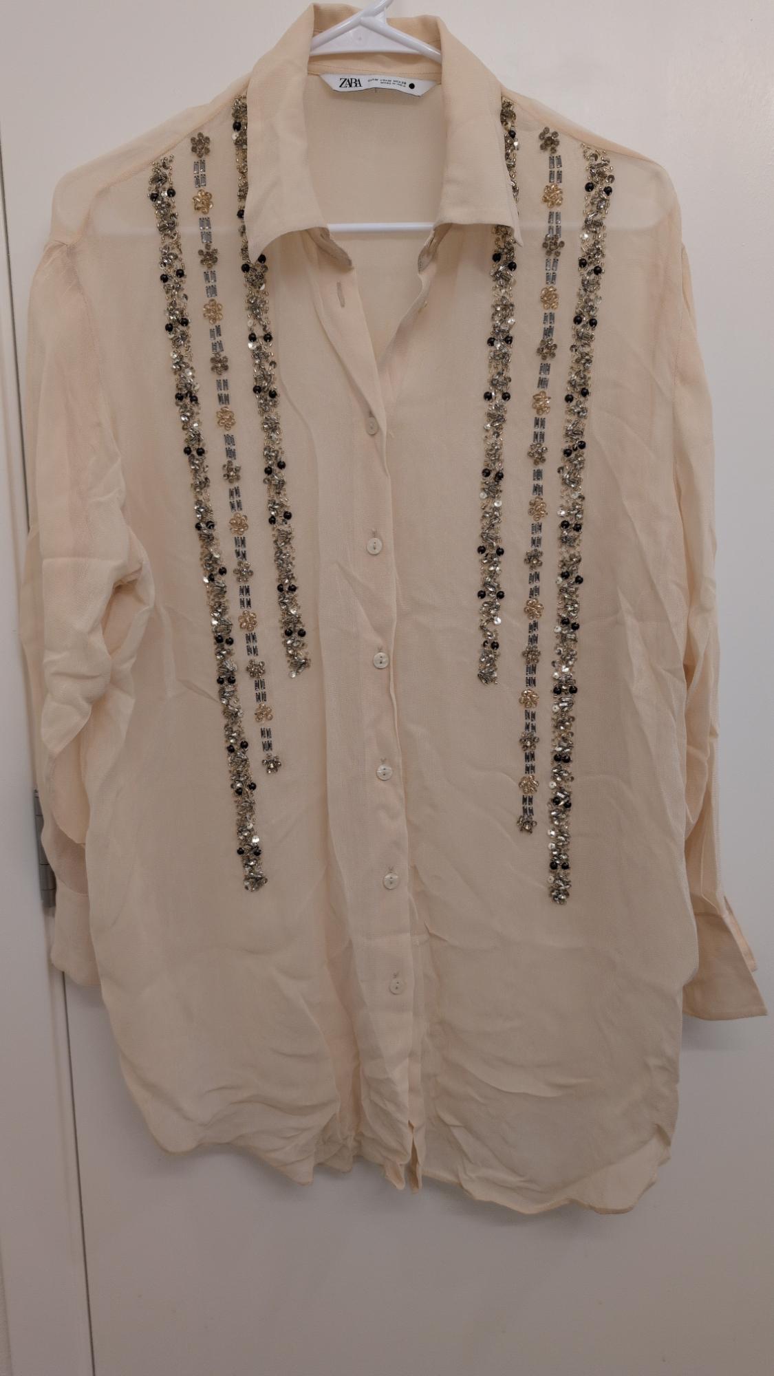 OVERSIZED SEQUIN SHIRT ZW COLLECTION