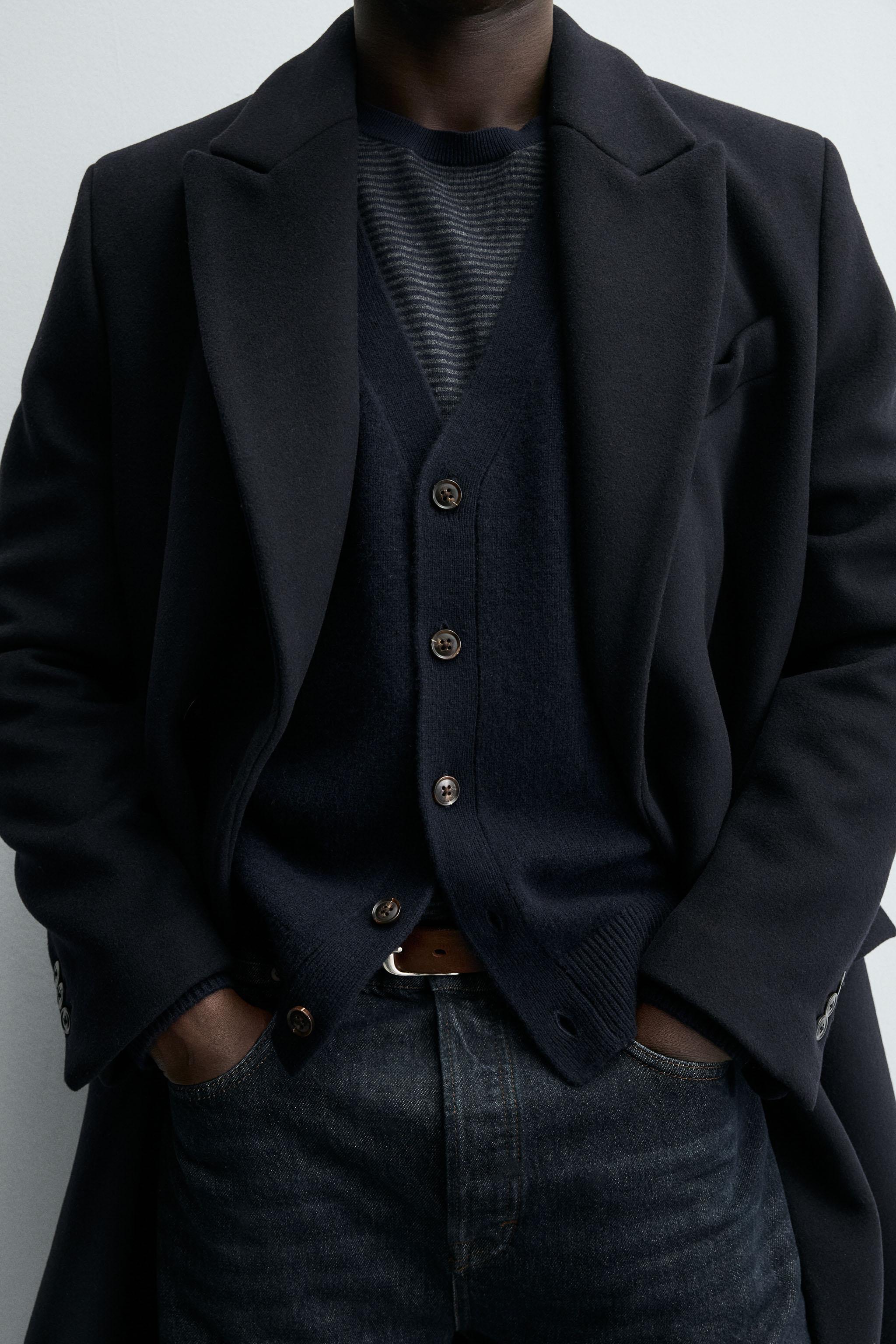 CARDIGAN REGULAR FIT EN MELANGE DE LAINE