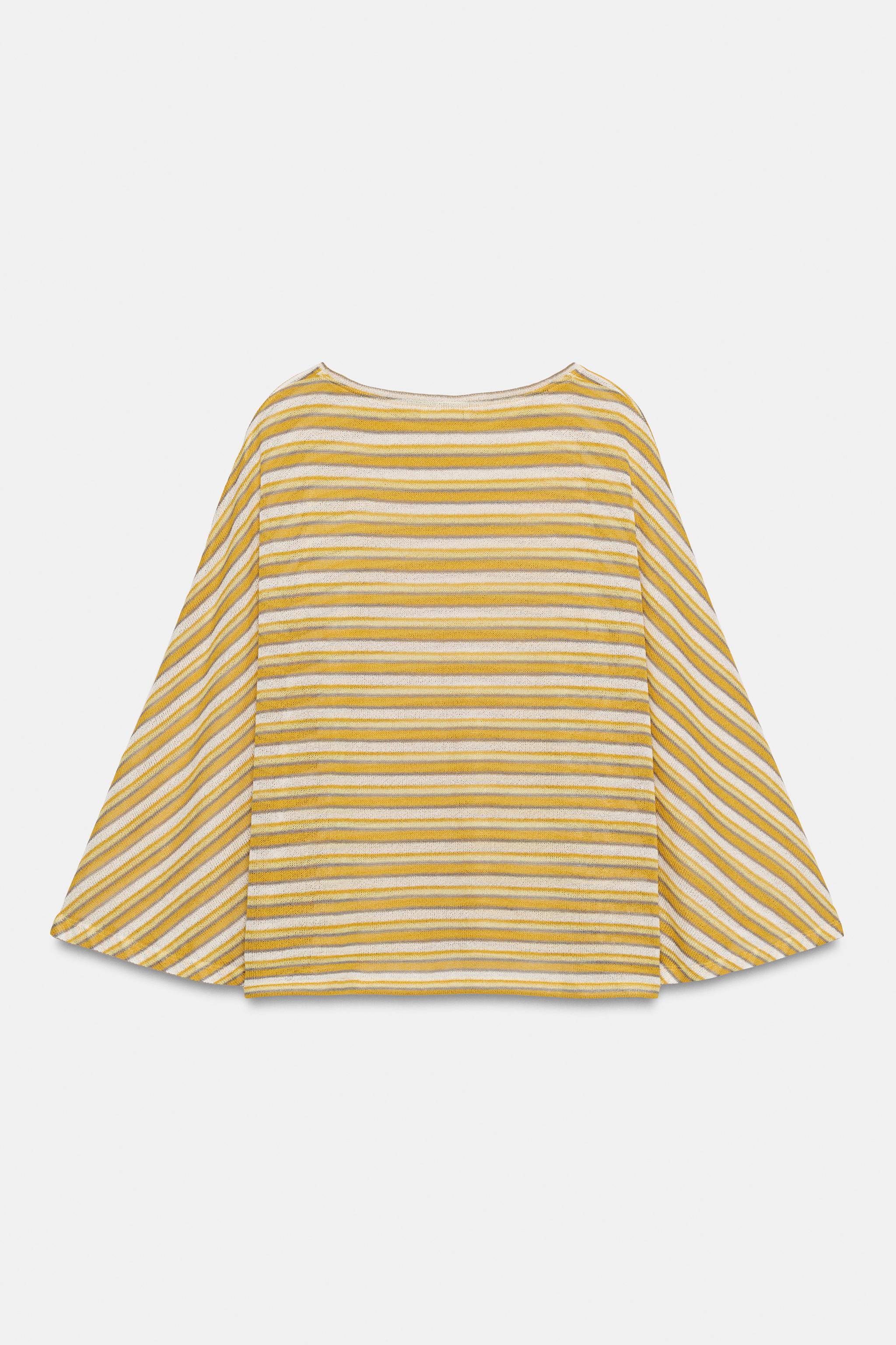 RUSTIC STRIPED CAPE T-SHIRT