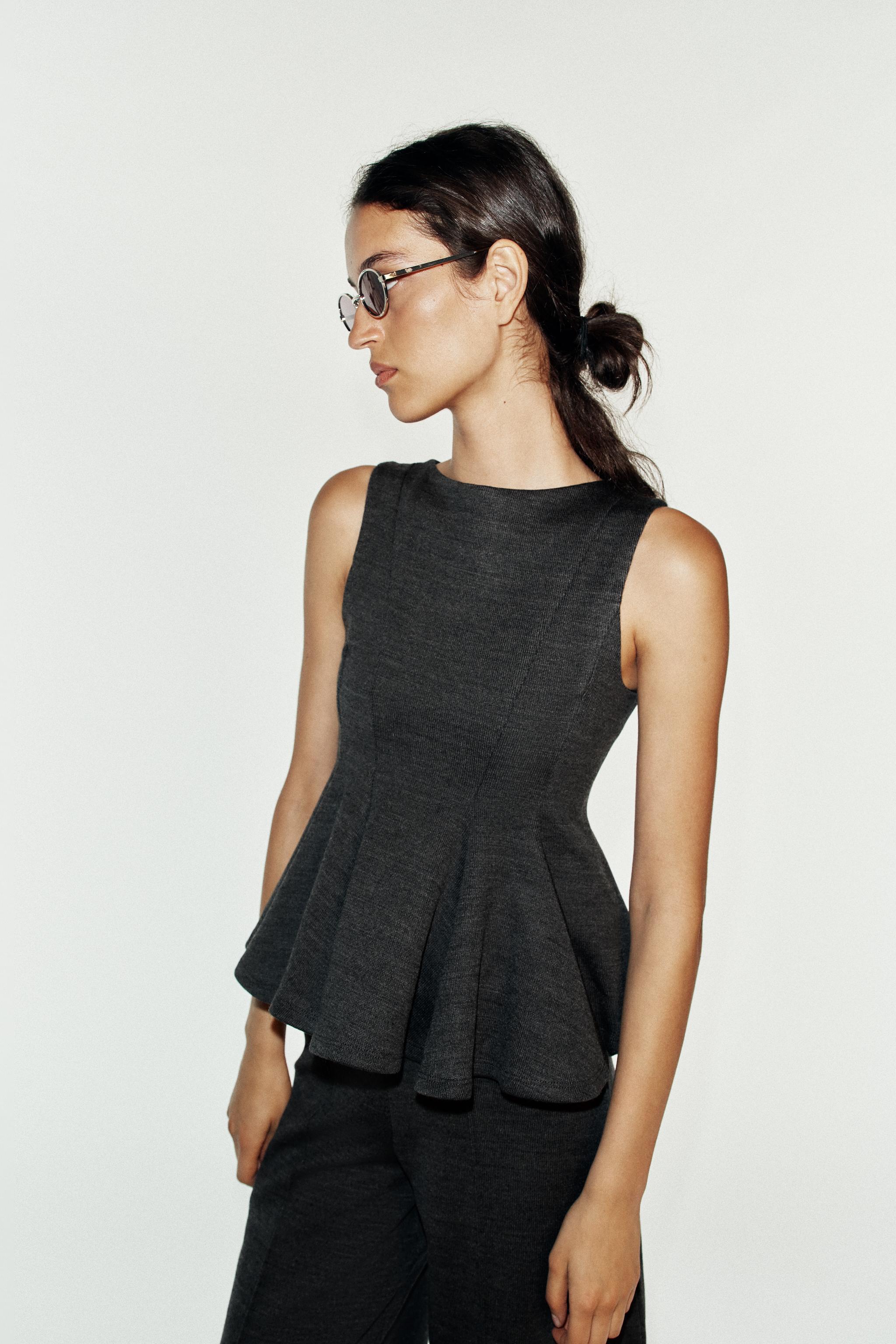 TOP PÉPLUM AU TOUCHER DOUX