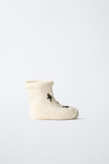 Zara TREE BOOTIES - Off White - Image 0