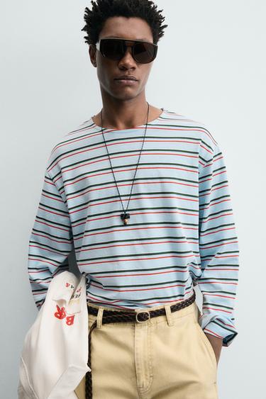 JACQUARD STRIPED T-SHIRT - striped by Zara - Image 6