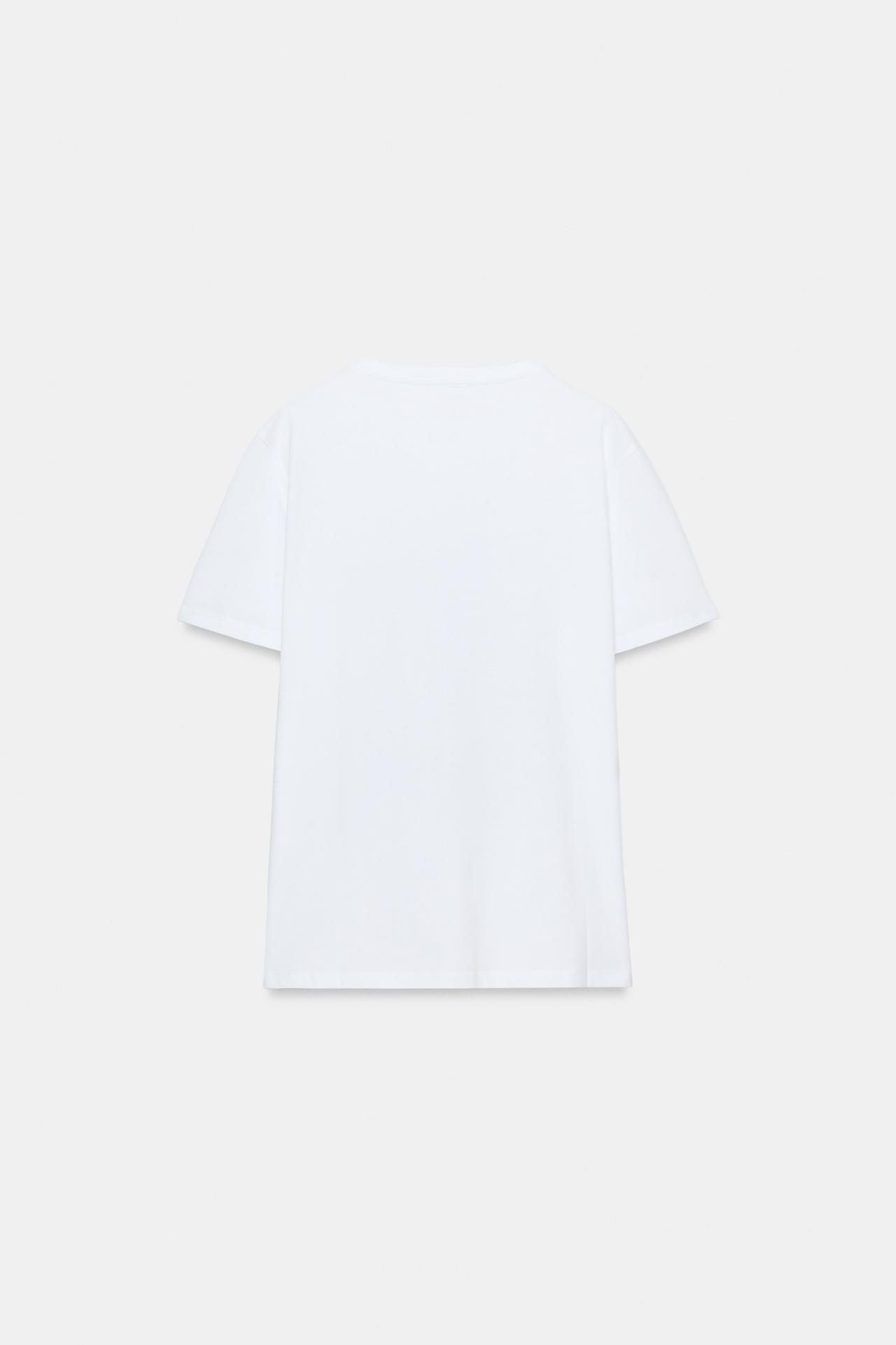 GLITTER GRAPHIC T-SHIRT — Silver