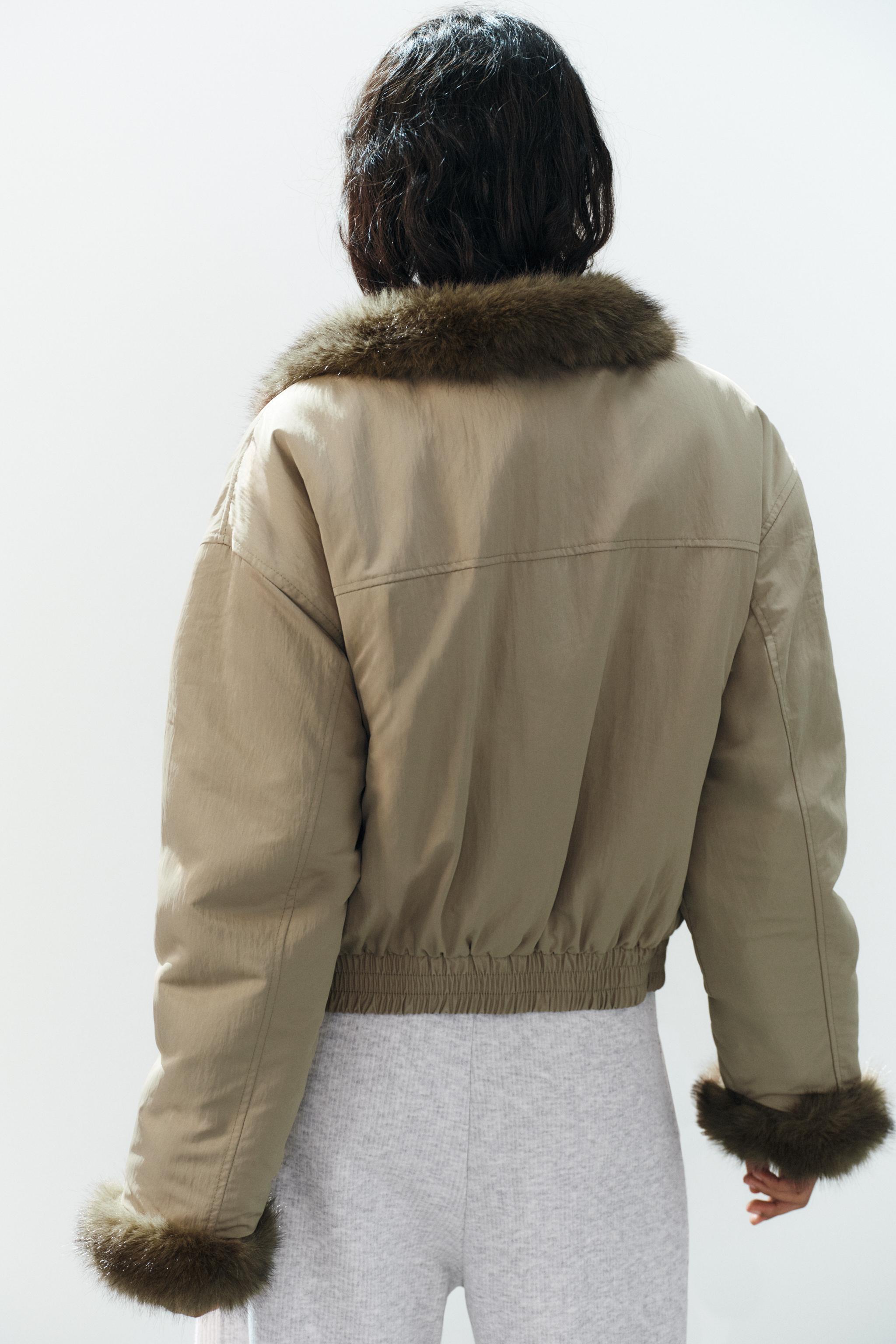 VESTE RÉVERSIBLE EFFET FOURRURE
