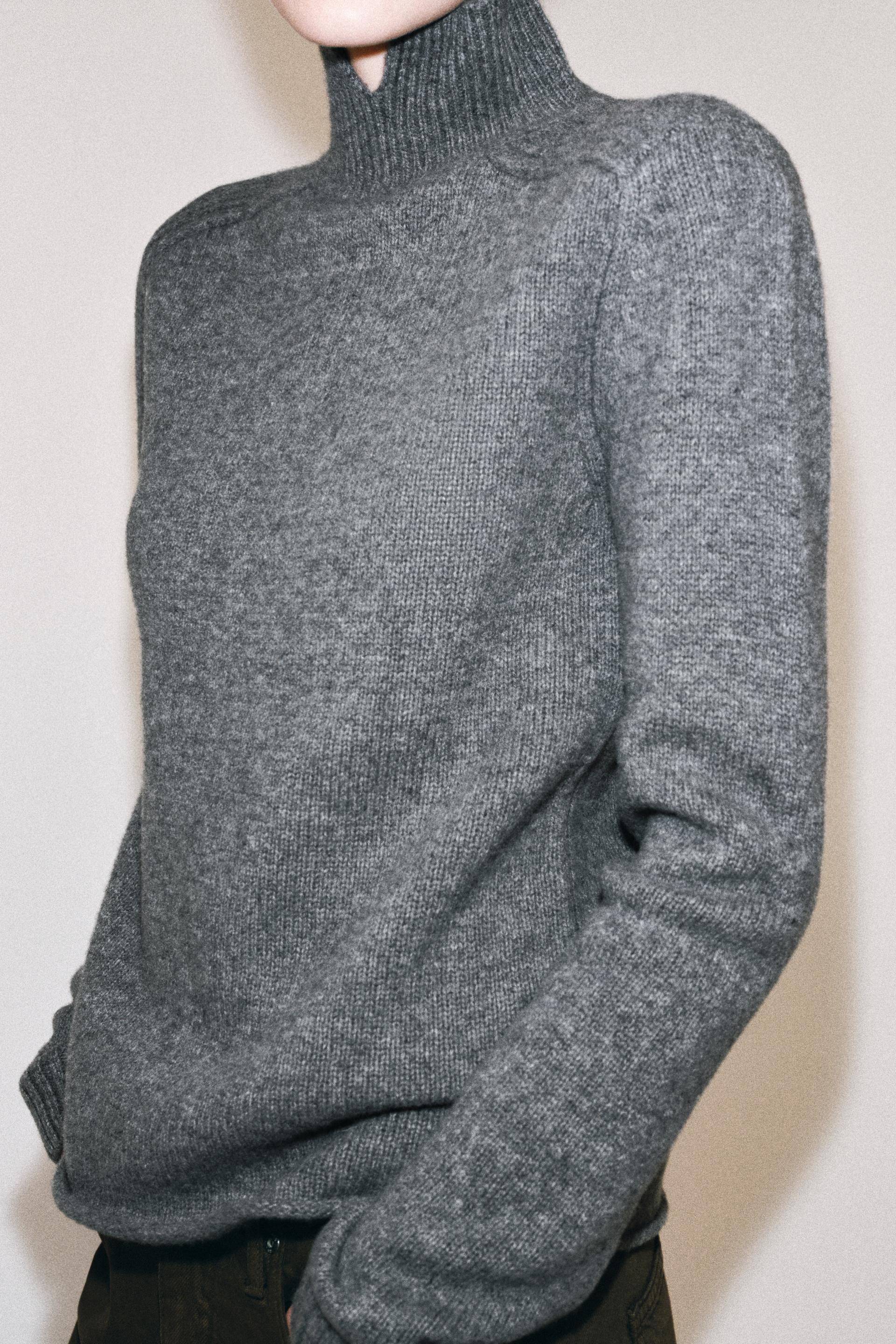 100% WOOL HIGH-NECK SWEATER thumbnail 4