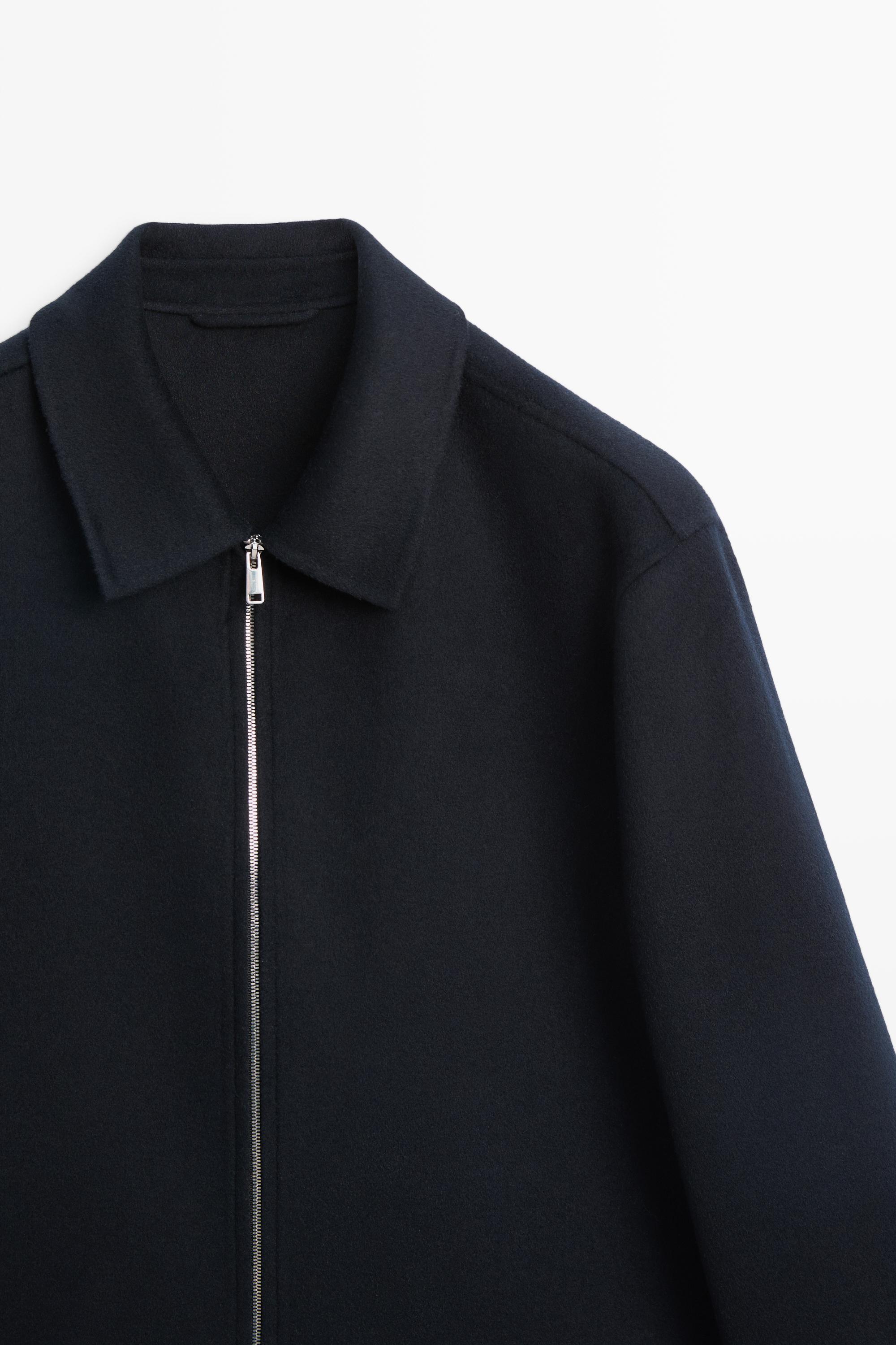 Wool blend double fabric jacket