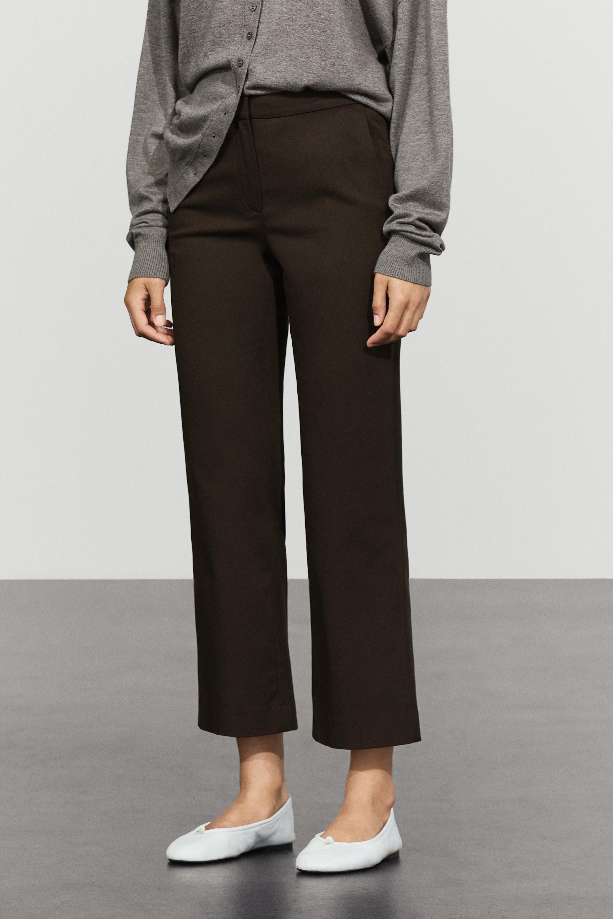 Stretch kick flare pants — Chocolate