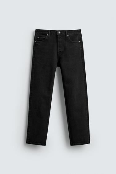 JEANS STRAIGHT FIT REGULAR - Carbón de Zara