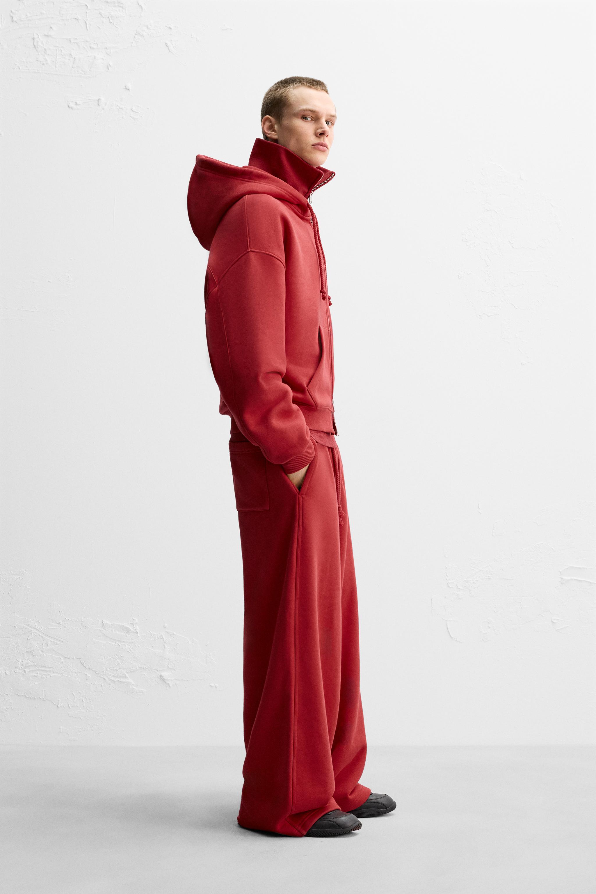 HEAVYWEIGHT ZIP-UP HOODIE LIMITED EDITION - Red | ZARA