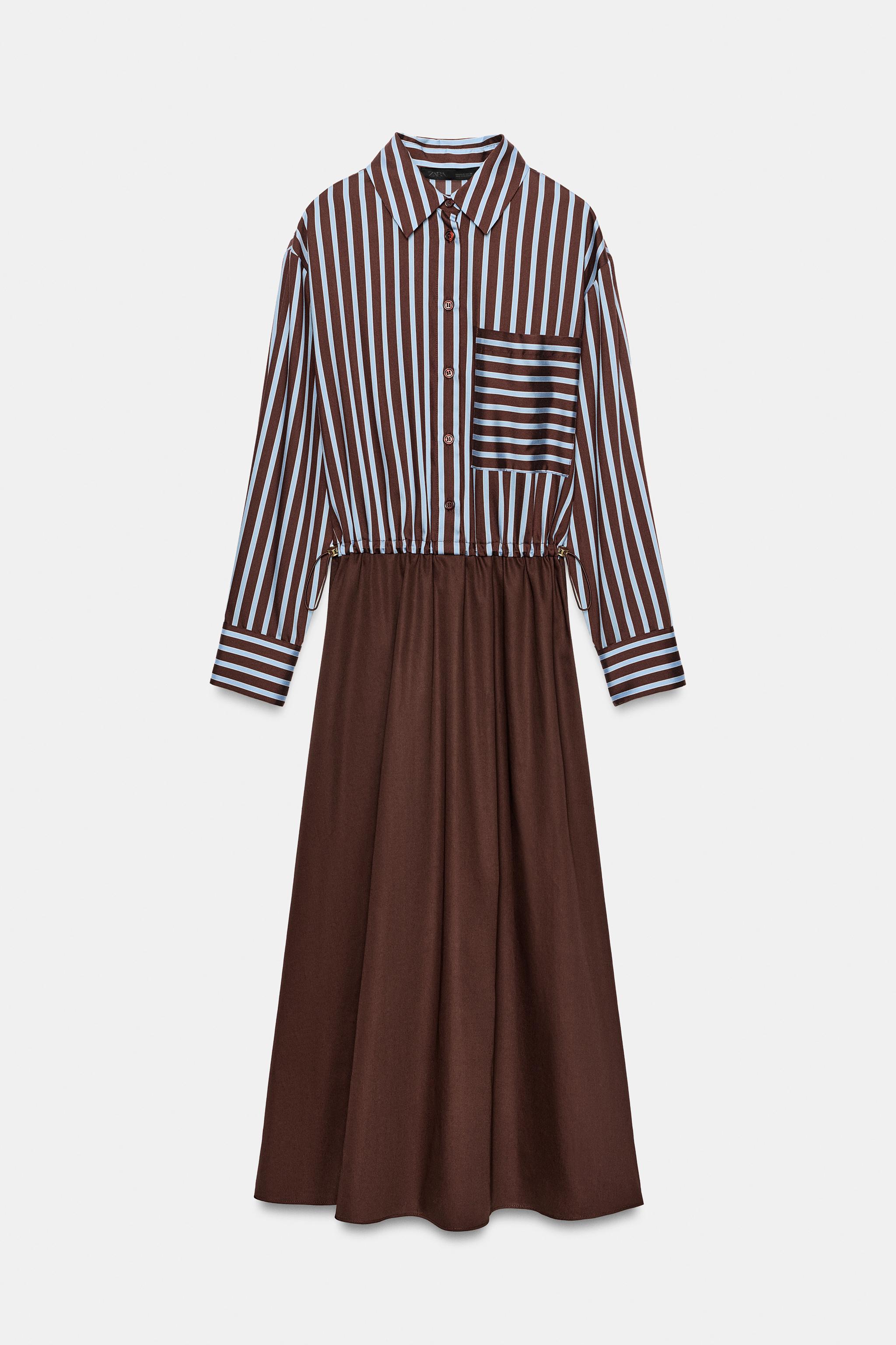 ROBE MIDI CHEMISE COMBINÉE
