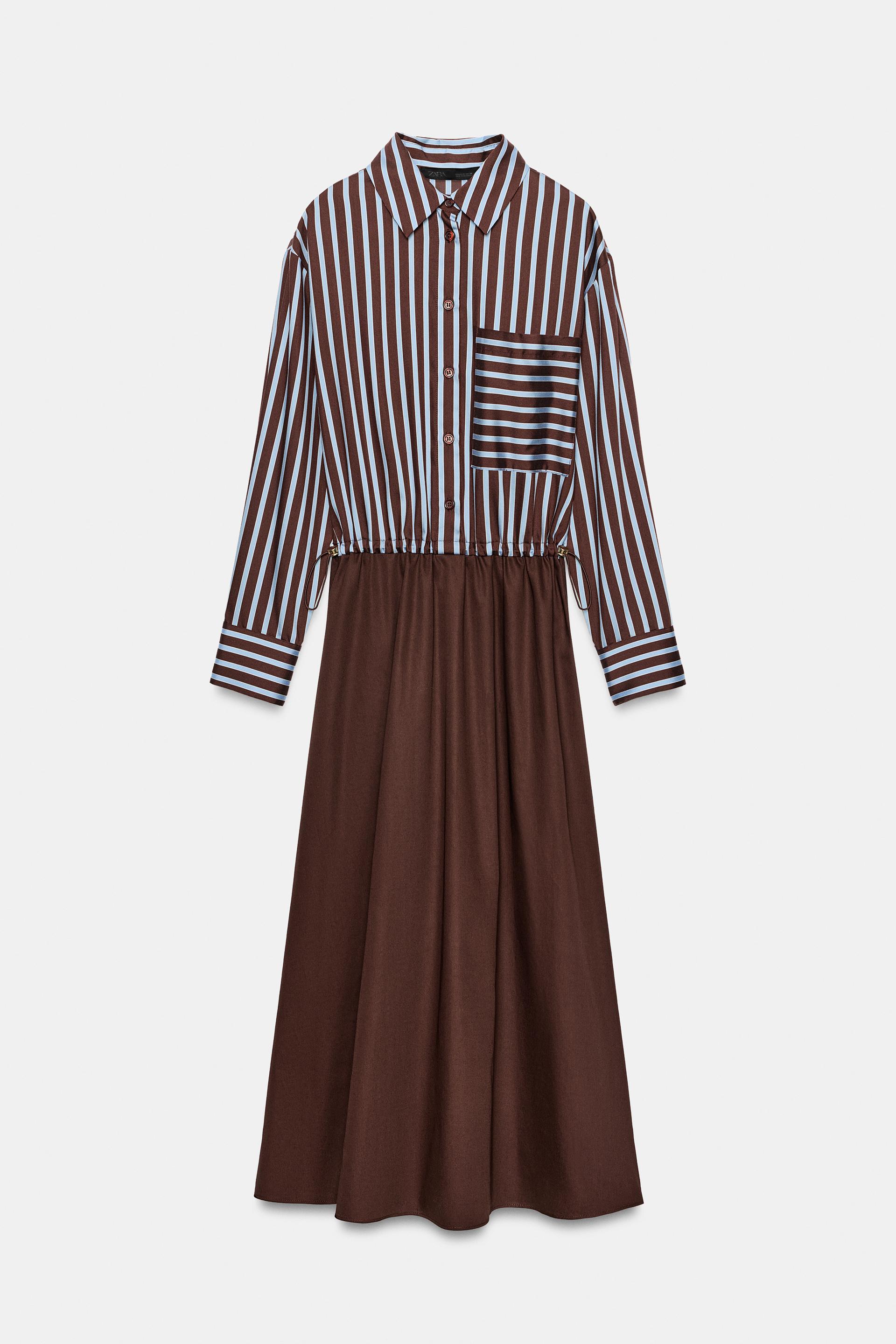 COMBINED MIDI SHIRT DRESS thumbnail 9