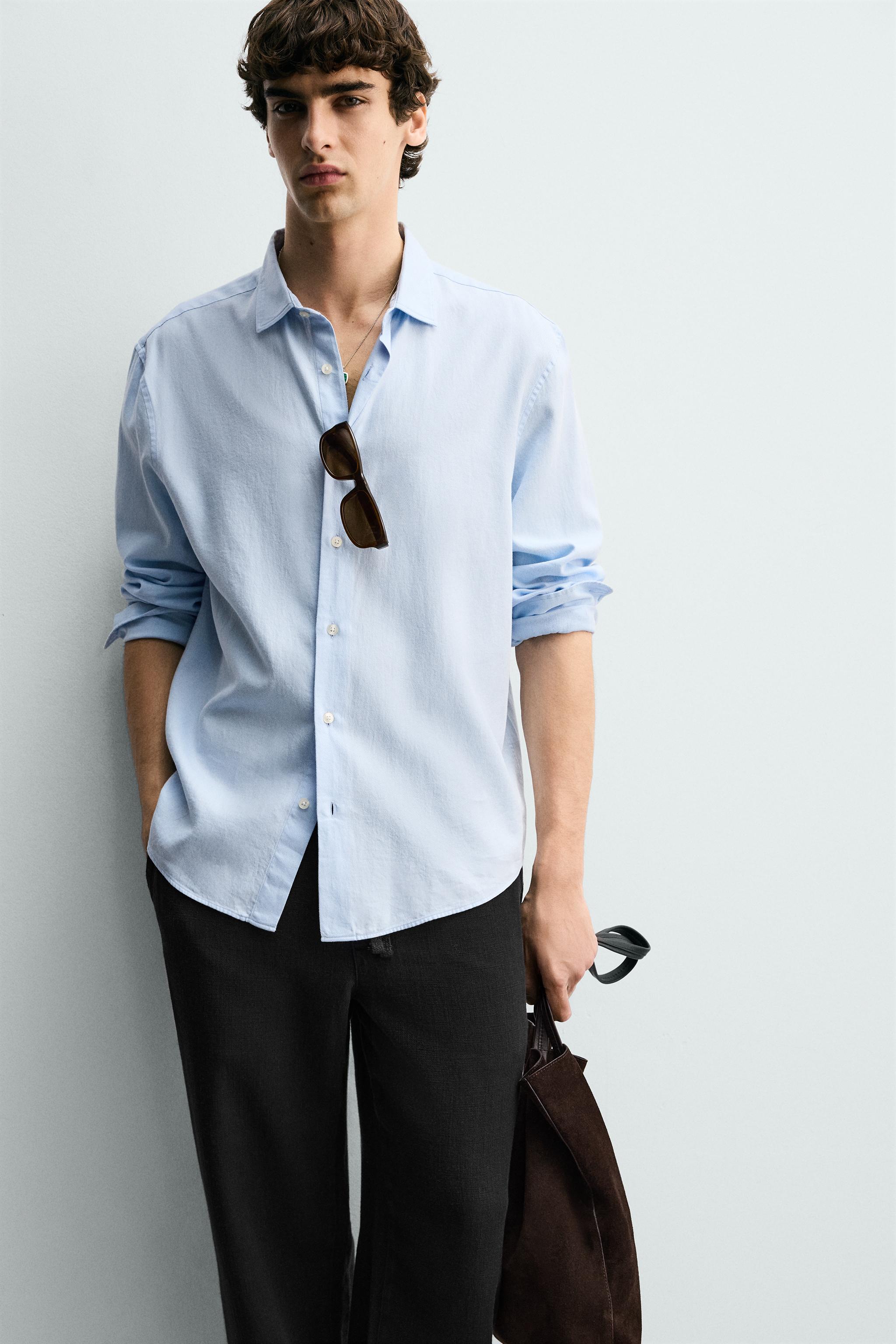 RELAXED FIT TEXTURED PANTS