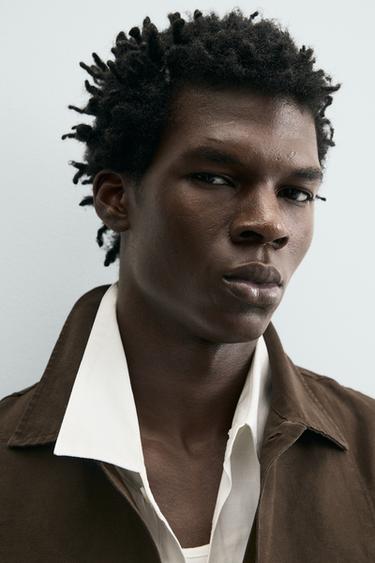 REGULAR FIT OVERSHIRT - Dark brown by Zara - Image 5