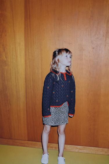ANIMAL PRINT TWILL SKIRT - Brown by Zara