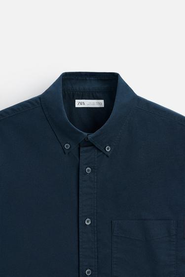 CHEMISE OXFORD - Bleu marine de Zara - Image 7