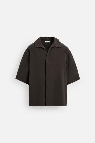 CAMISA FLUIDA RELAXED FIT - Chocolate de Zara