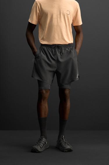 2-IN-1 TRAINING SHORTS - Black by Zara