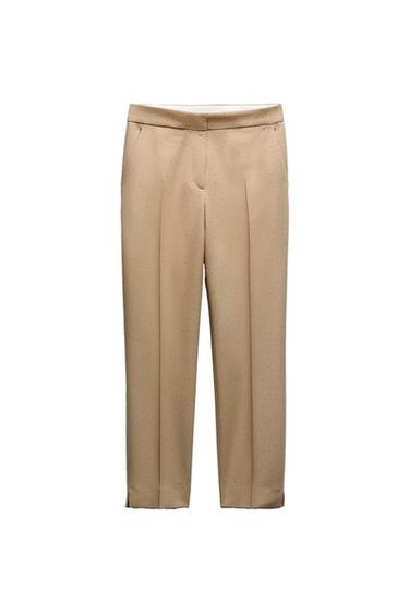 RHINESTONE CROPPED TROUSERS