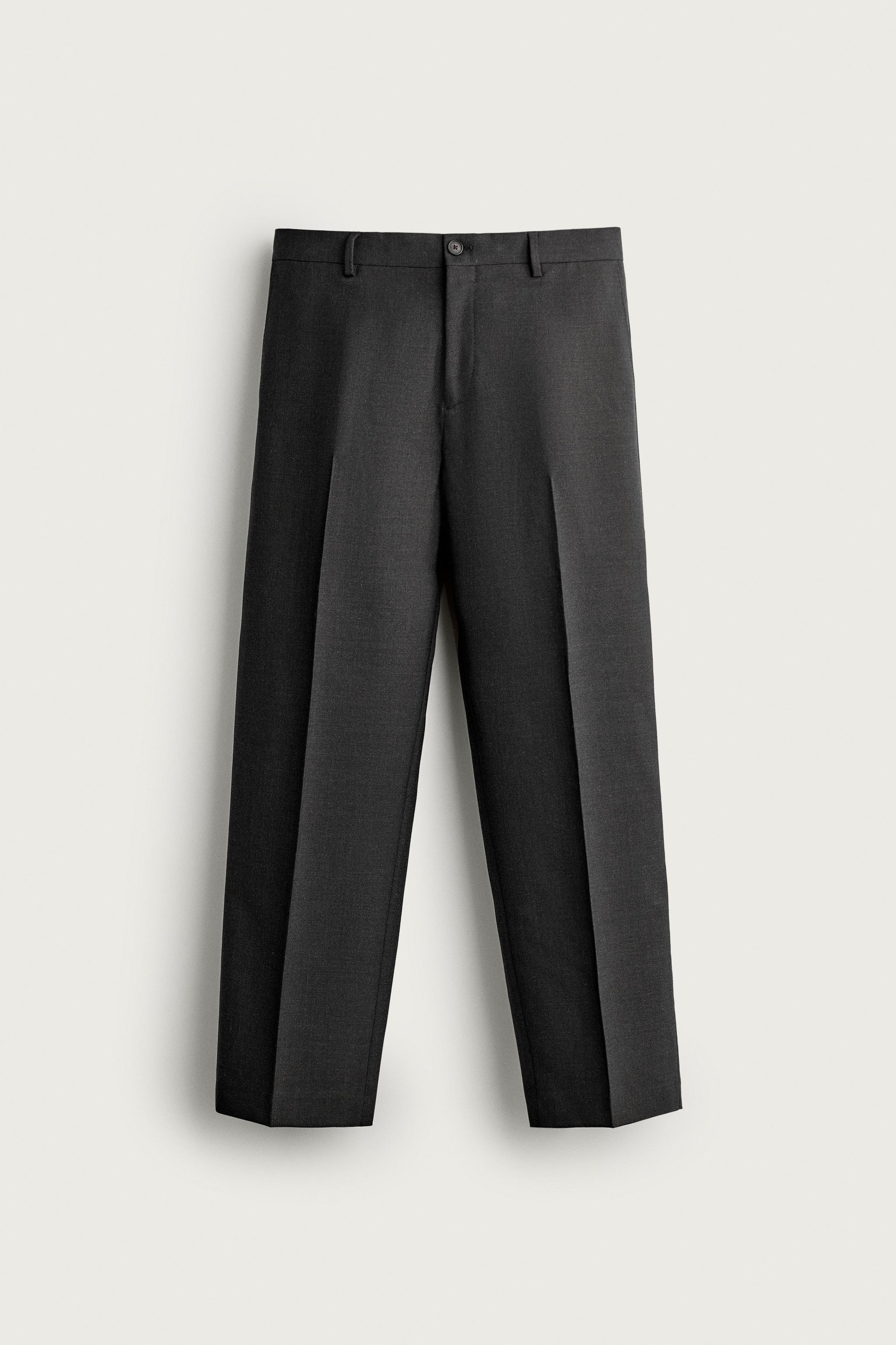 Мужские брюки Zara 100% WOOL REGULAR FIT PANTS — фото 7