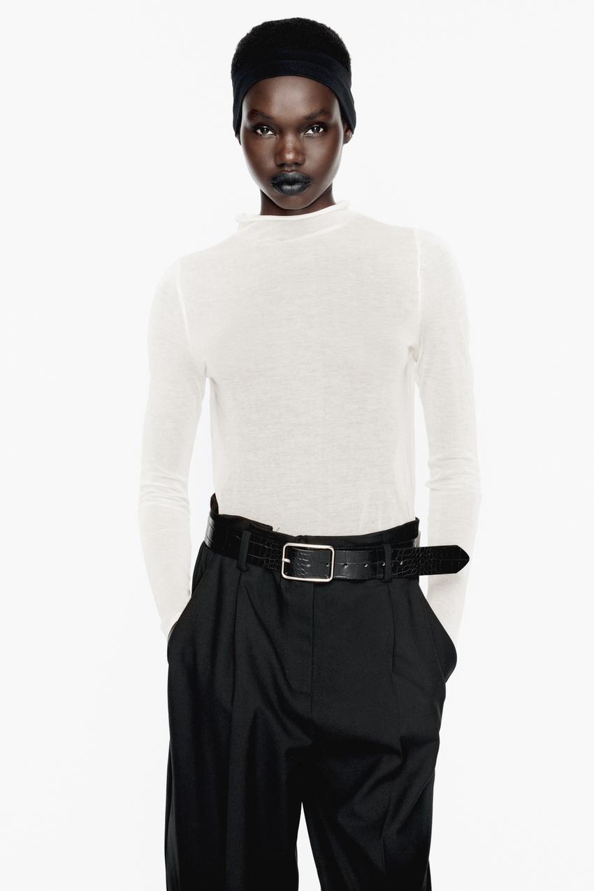 These belted pants from Zara are part of my uniform. I have them in 6